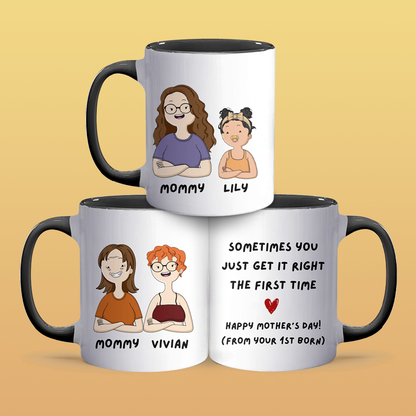 First Time - Personalized Accent Mug