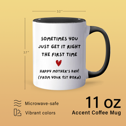 First Time - Personalized Accent Mug