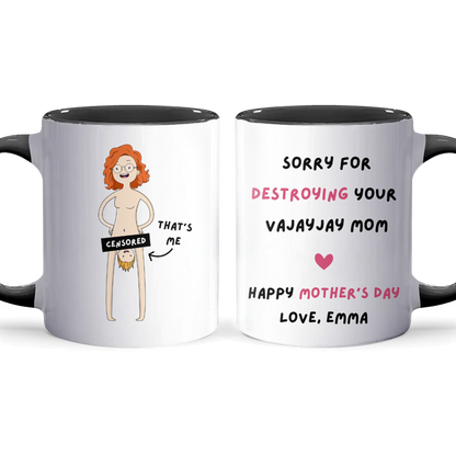 Sorry For - Personalized Accent Mug