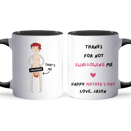 Thanks For - Personalized Accent Mug