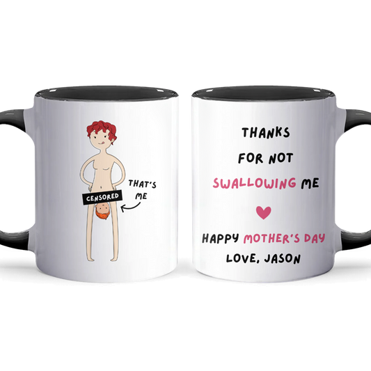 Thanks For - Personalized Accent Mug