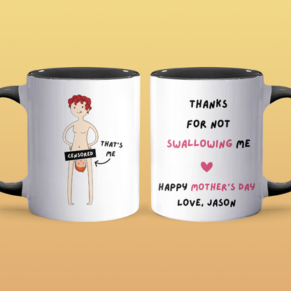 Thanks For - Personalized Accent Mug