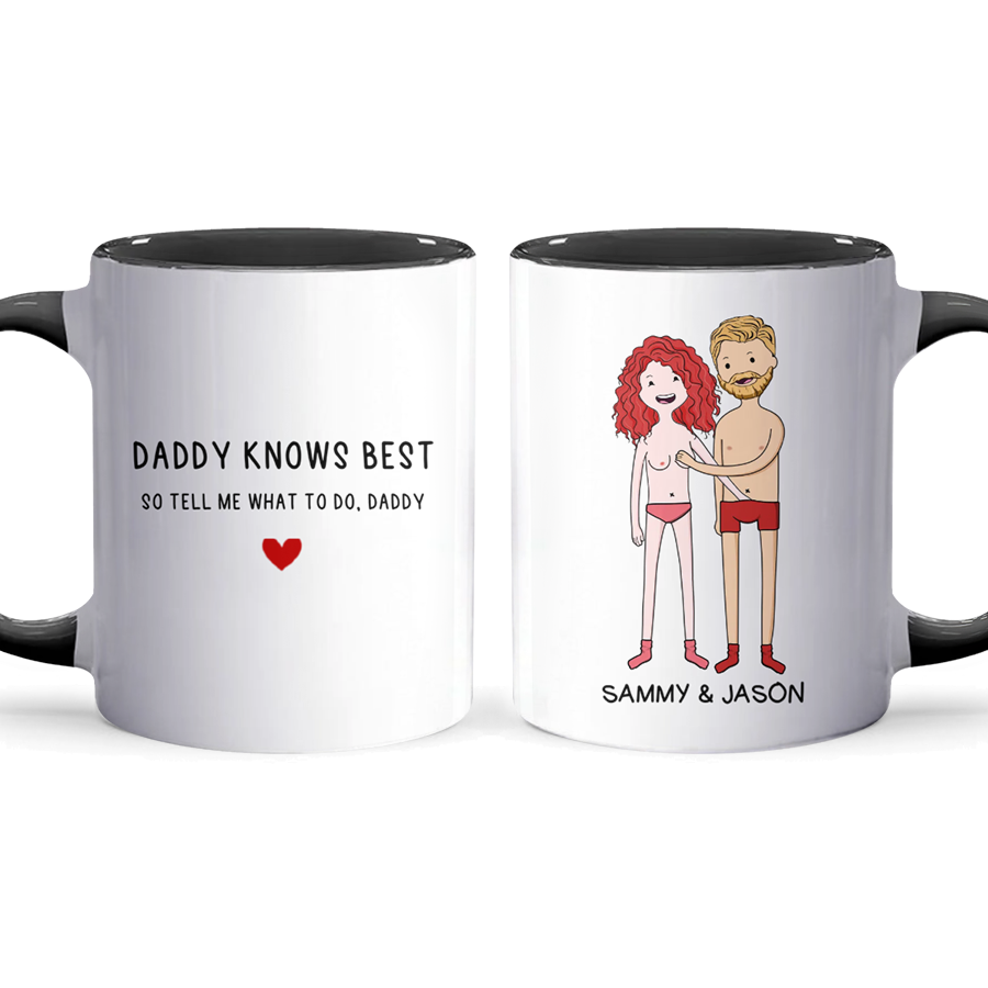 Daddy Knows Best - Personalized Accent Mug