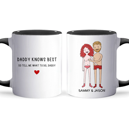 Daddy Knows Best - Personalized Accent Mug