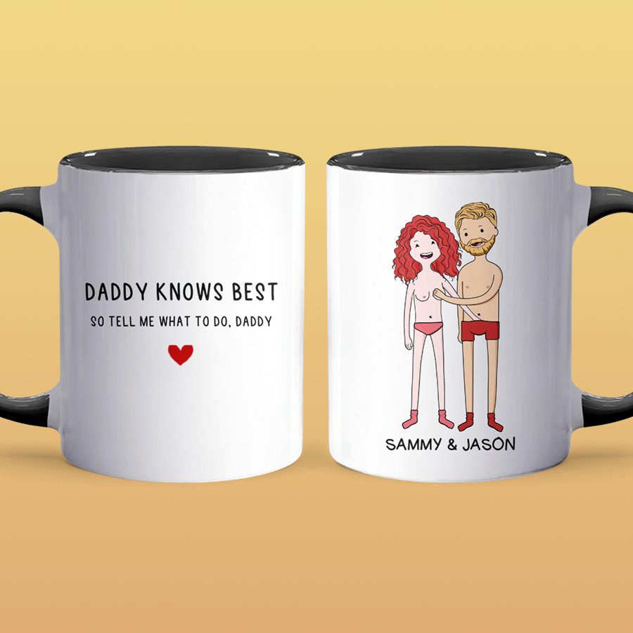 Daddy Knows Best - Personalized Accent Mug