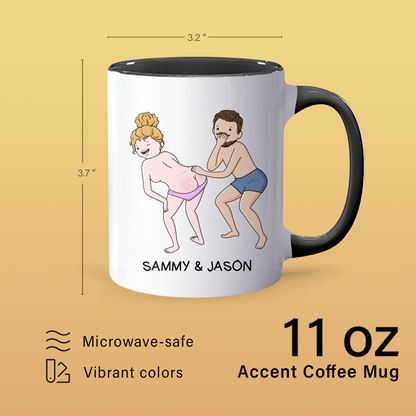 Dad In The Streets - Personalized Accent Mug