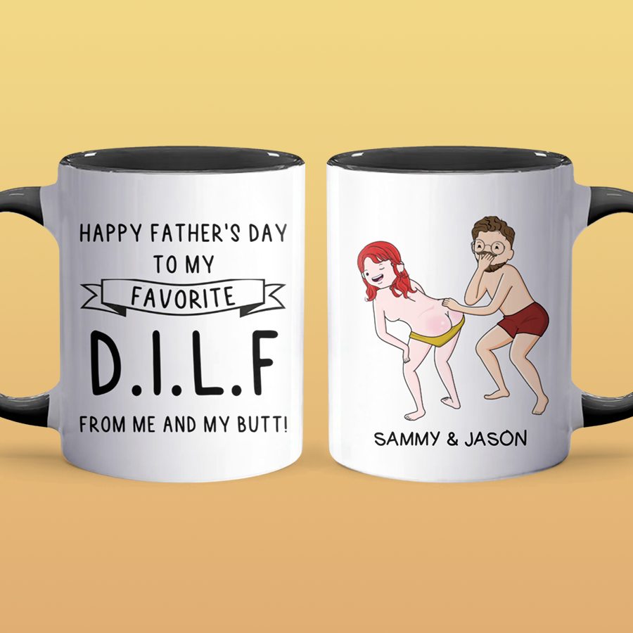 From Me And My Butt - Personalized Accent Mug