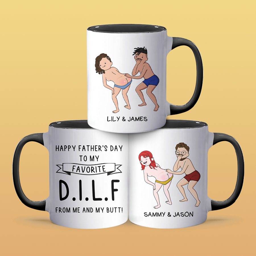 From Me And My Butt - Personalized Accent Mug