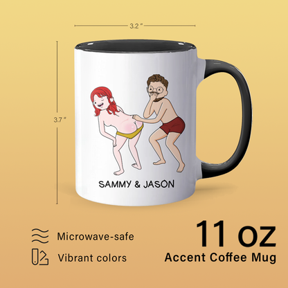 From Me And My Butt - Personalized Accent Mug