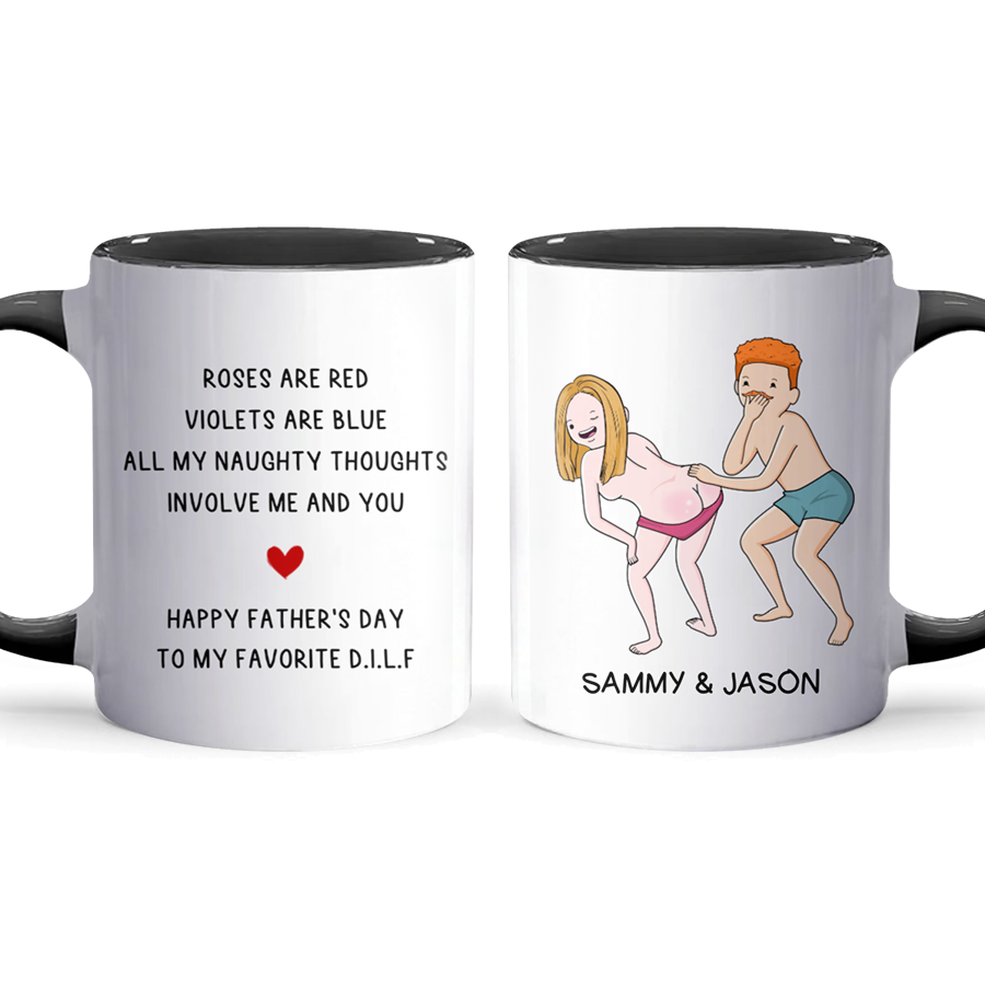 Naughty Thoughts - Personalized Accent Mug