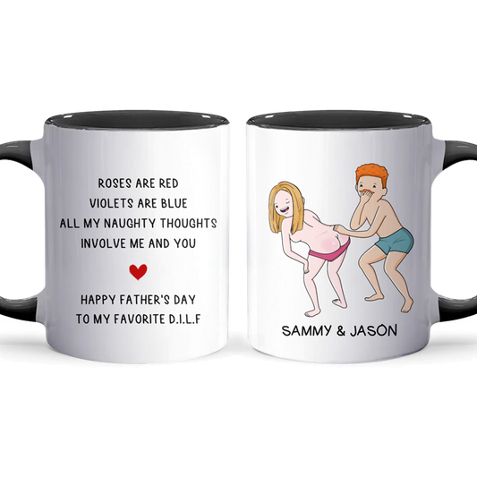 Naughty Thoughts - Personalized Accent Mug