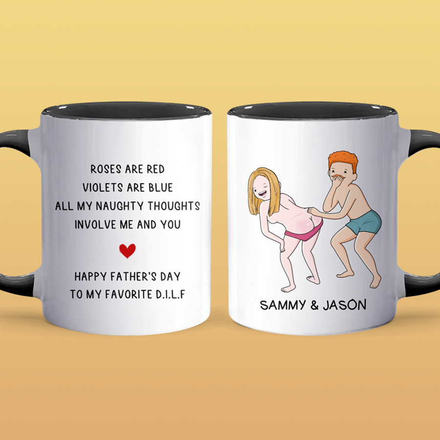 Naughty Thoughts - Personalized Accent Mug