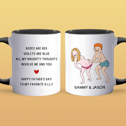 Naughty Thoughts - Personalized Accent Mug