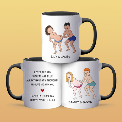 Naughty Thoughts - Personalized Accent Mug