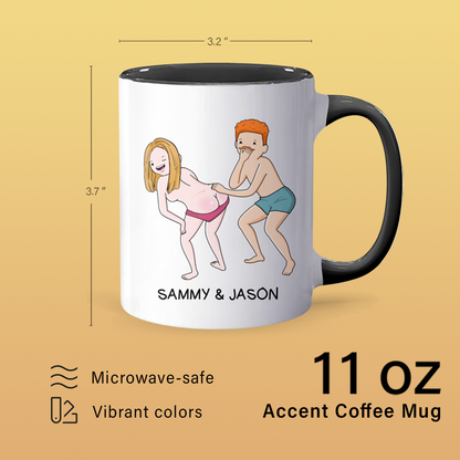 Naughty Thoughts - Personalized Accent Mug