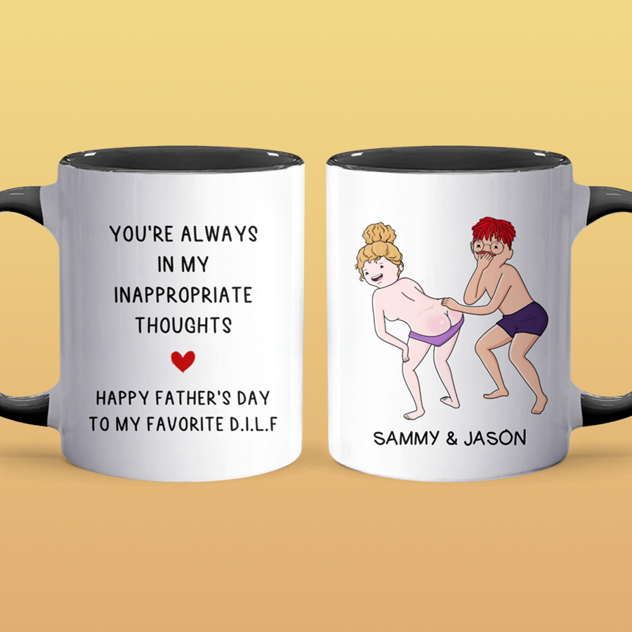 Inappropriate Thoughts - Personalized Accent Mug