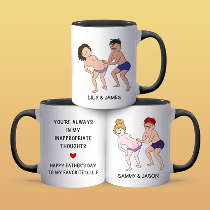 Inappropriate Thoughts - Personalized Accent Mug