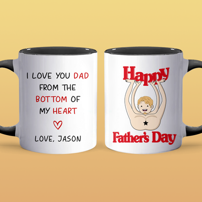 Bottom Of My Heart - Personalized Accent Mug