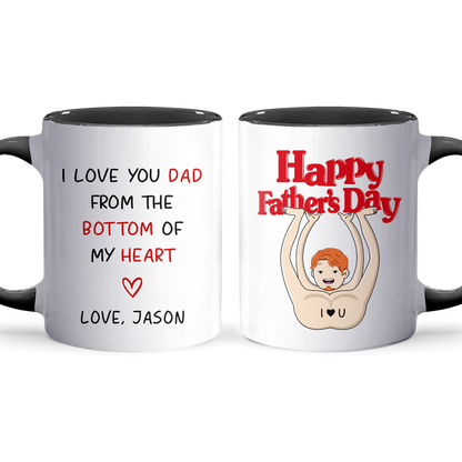 Bottom Of My Heart - Personalized Accent Mug