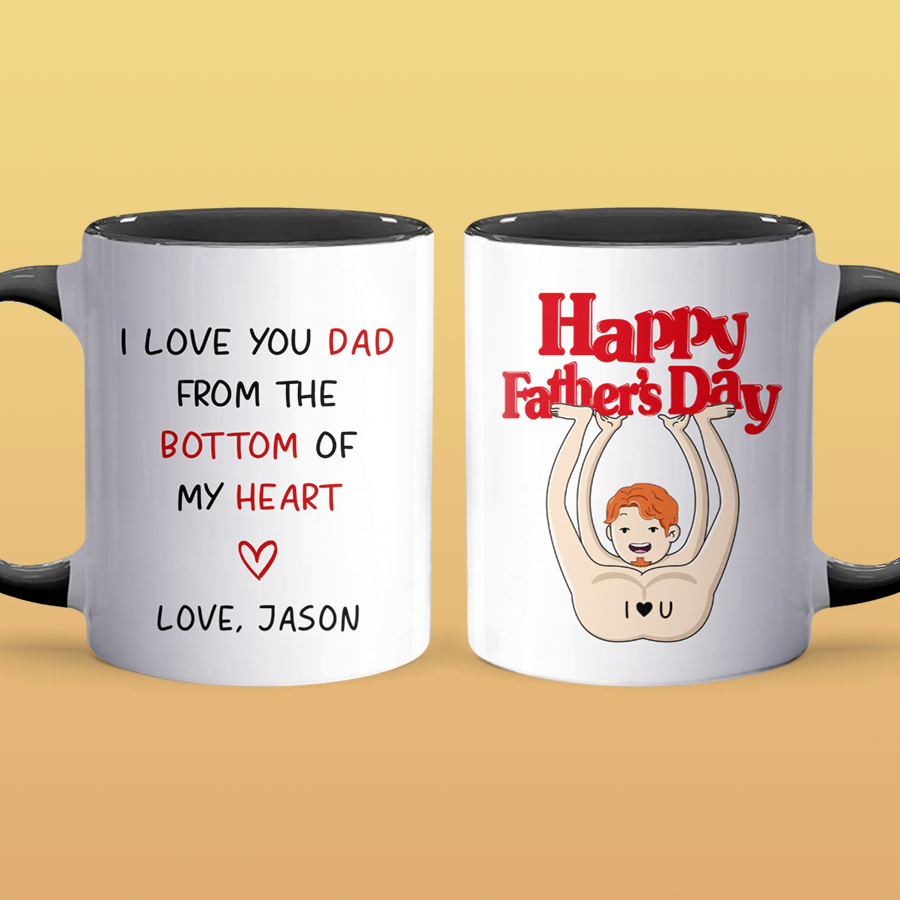 Bottom Of My Heart - Personalized Accent Mug