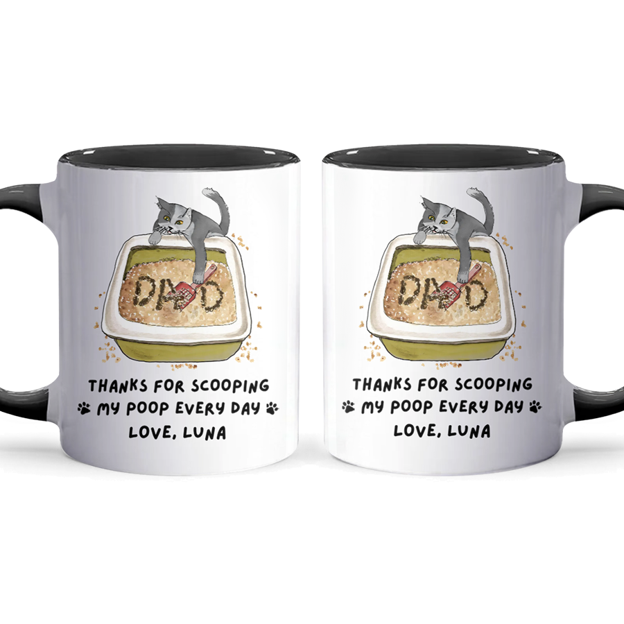 Scooping My Poop - Personalized Accent Mug