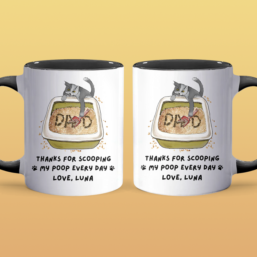 Scooping My Poop - Personalized Accent Mug