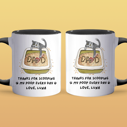 Scooping My Poop - Personalized Accent Mug