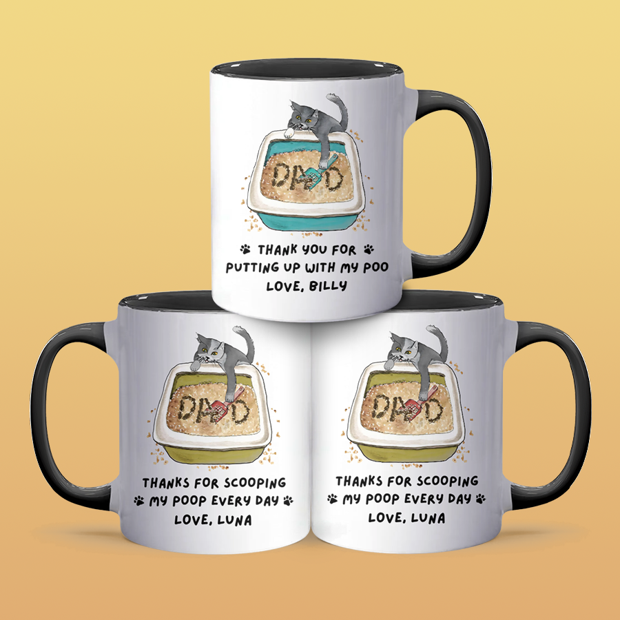 Scooping My Poop - Personalized Accent Mug