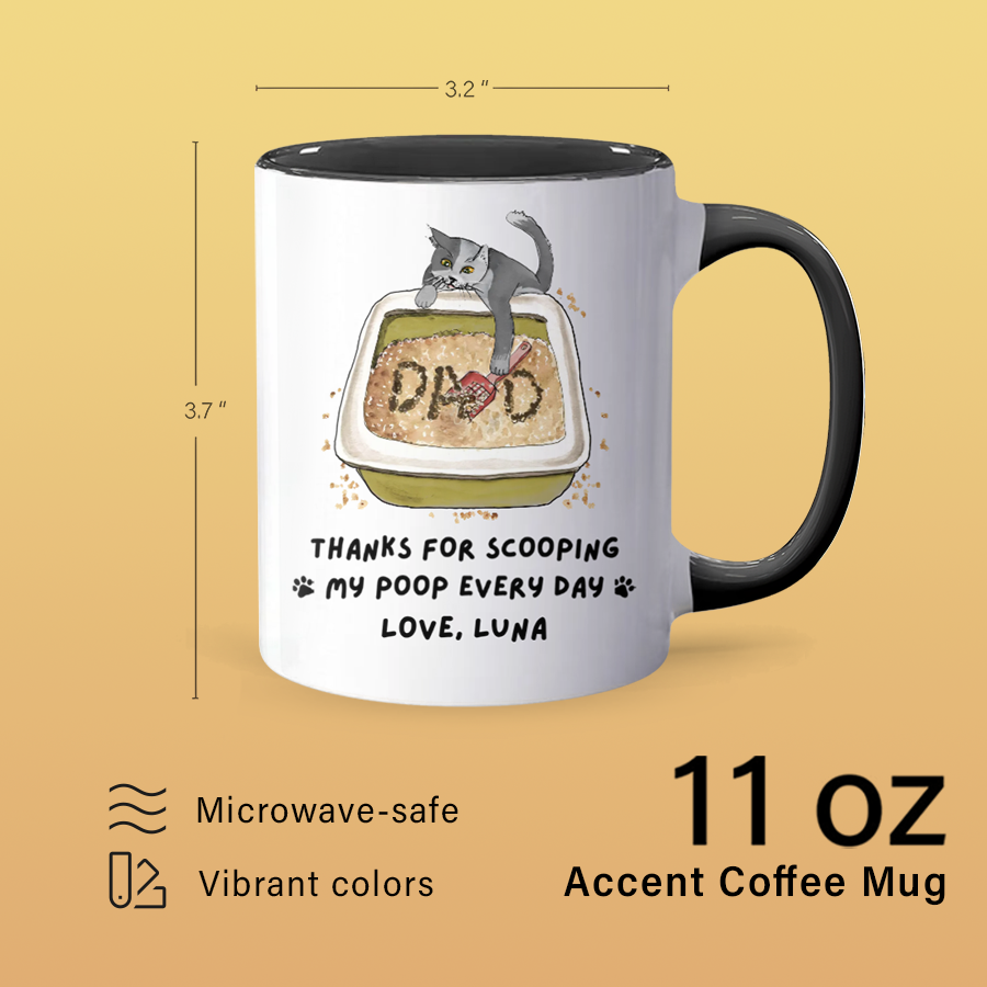 Scooping My Poop - Personalized Accent Mug