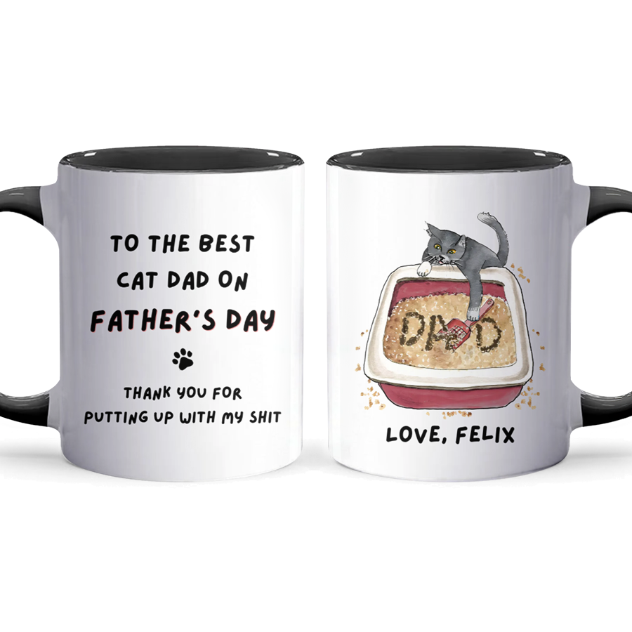 Best Cat Dad - Personalized Accent Mug