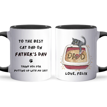 Best Cat Dad - Personalized Accent Mug