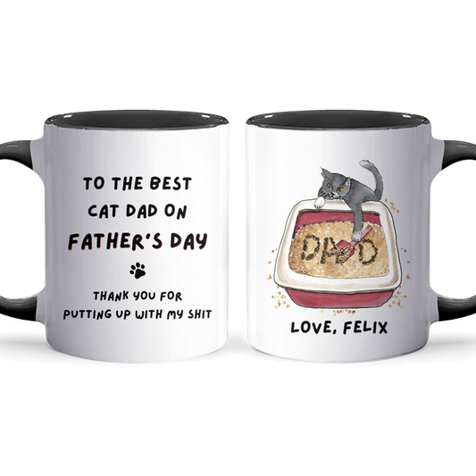 Best Cat Dad - Personalized Accent Mug