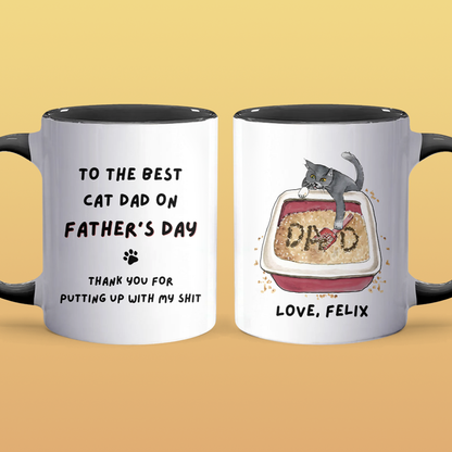 Best Cat Dad - Personalized Accent Mug