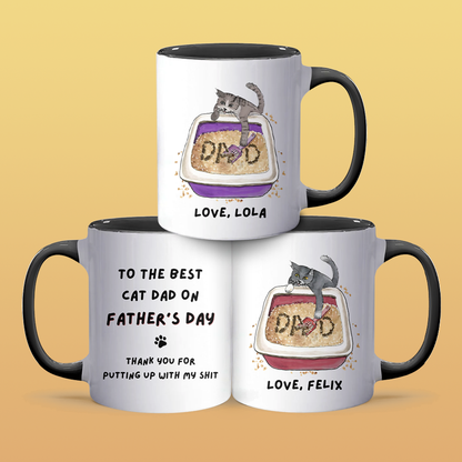 Best Cat Dad - Personalized Accent Mug