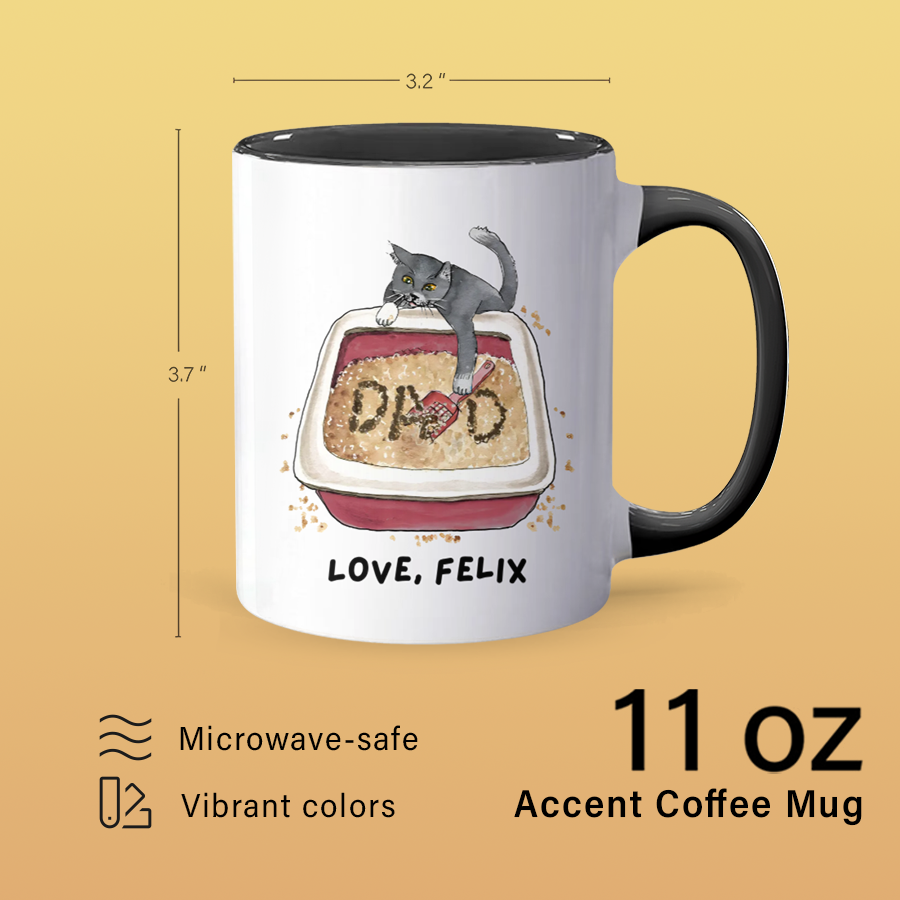 Best Cat Dad - Personalized Accent Mug