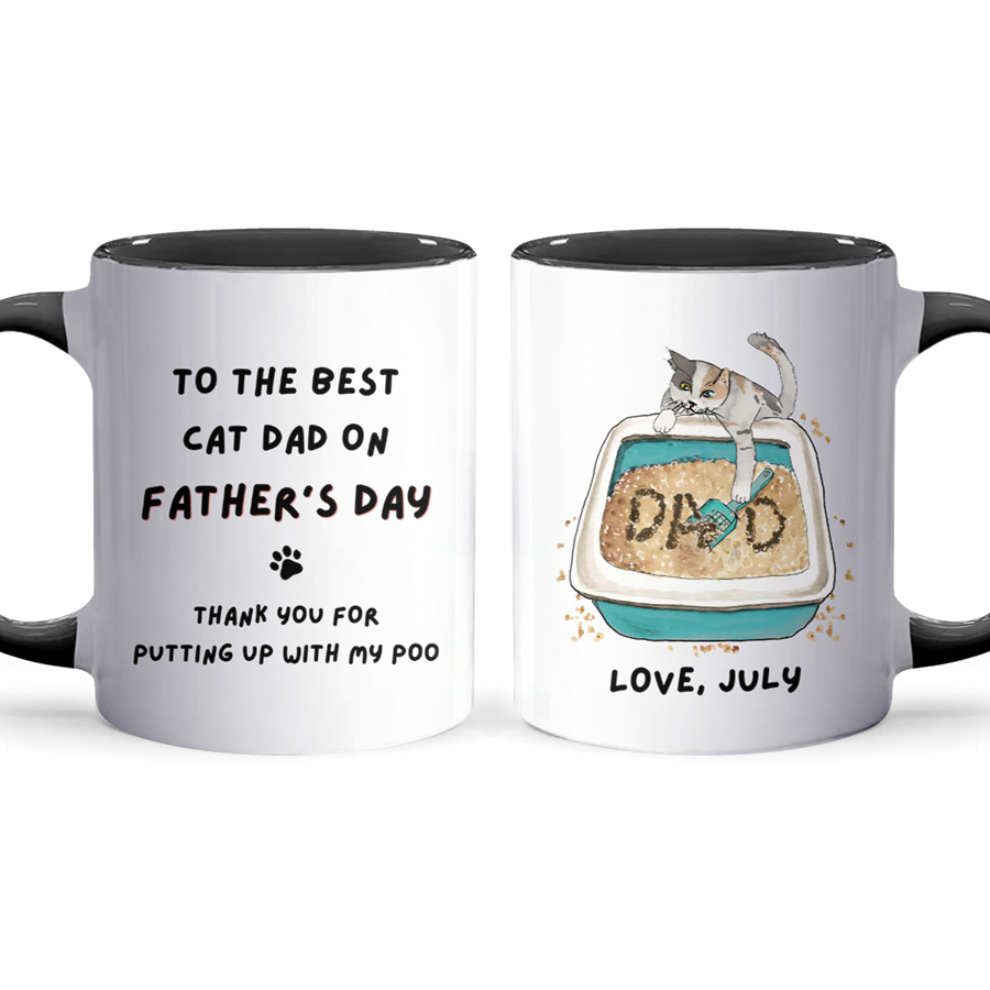 Best Cat Dad - Personalized Accent Mug