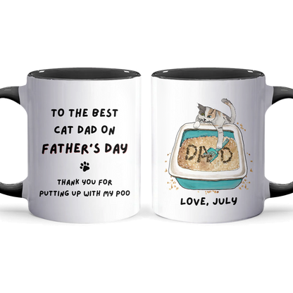 Best Cat Dad - Personalized Accent Mug