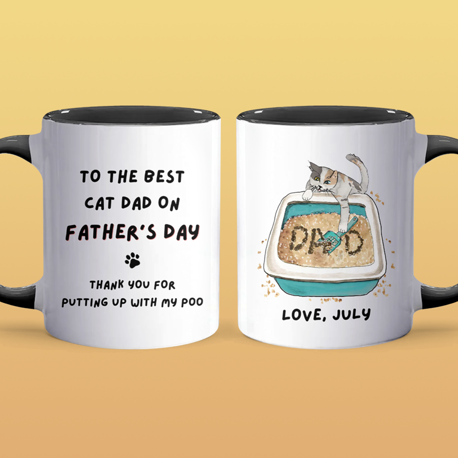 Best Cat Dad - Personalized Accent Mug