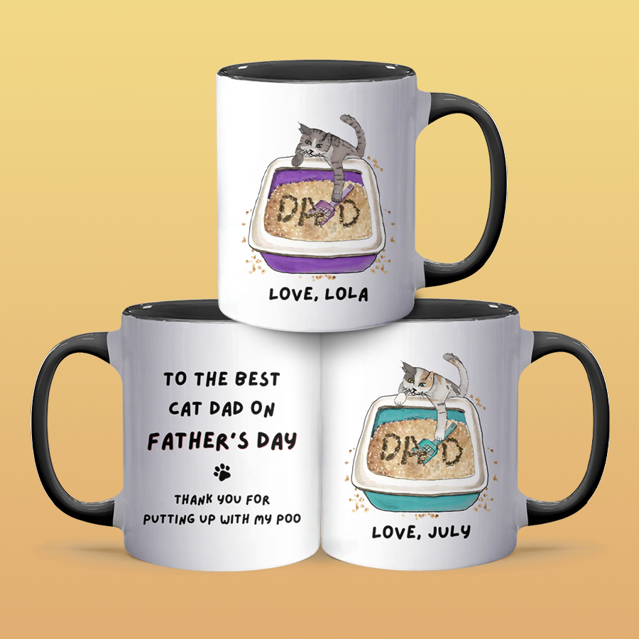 Best Cat Dad - Personalized Accent Mug