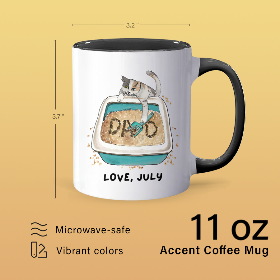 Best Cat Dad - Personalized Accent Mug