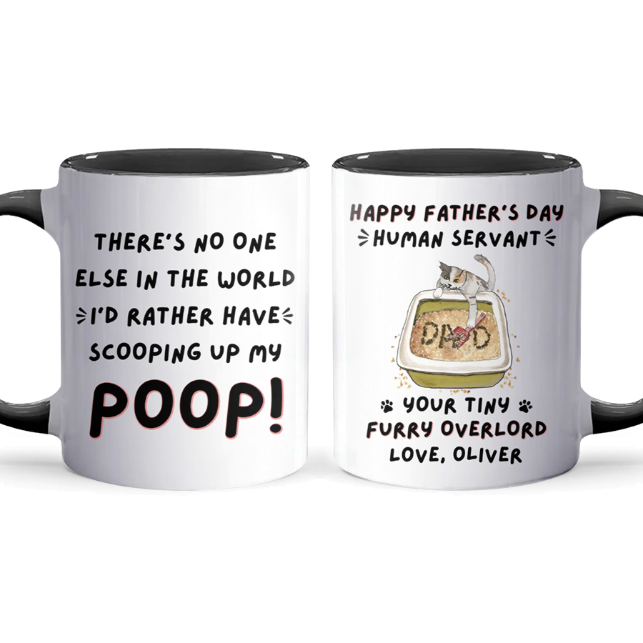 Scooping My Poop - Personalized Accent Mug