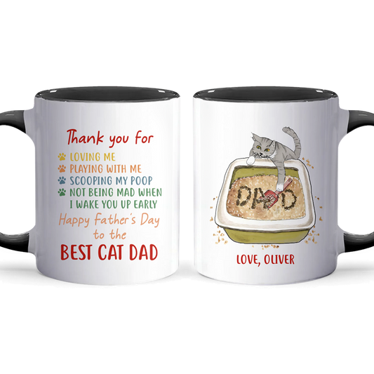 Best Cat Dad - Personalized Accent Mug