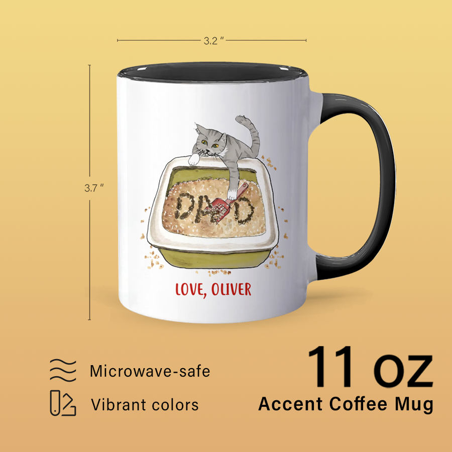 Best Cat Dad - Personalized Accent Mug