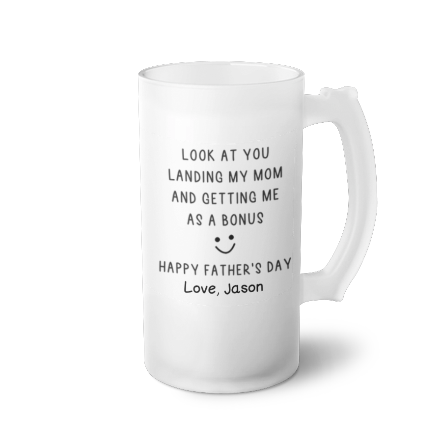 Look At You - Frosted Glass Beer Mug