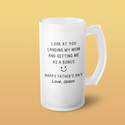 Look At You - Frosted Glass Beer Mug