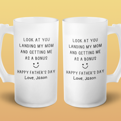 Look At You - Frosted Glass Beer Mug