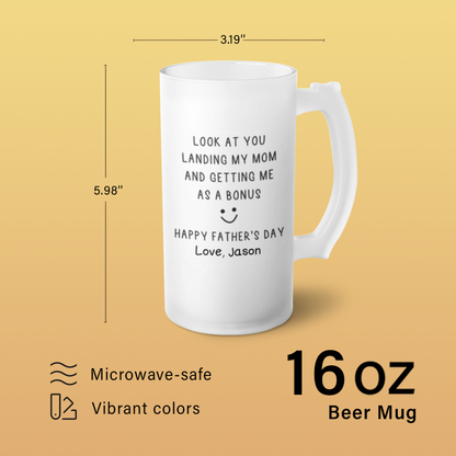 Look At You - Frosted Glass Beer Mug