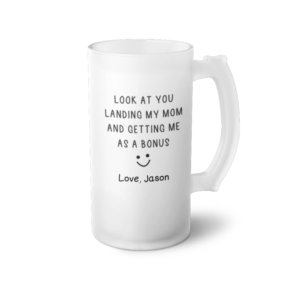 Look At You - Frosted Glass Beer Mug