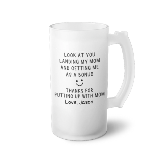 Look At You - Frosted Glass Beer Mug