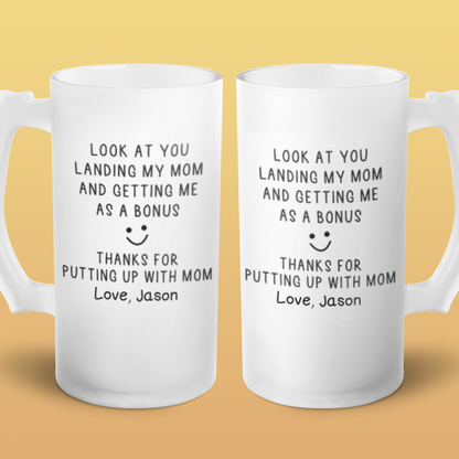 Look At You - Frosted Glass Beer Mug